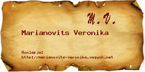 Marianovits Veronika névjegykártya
