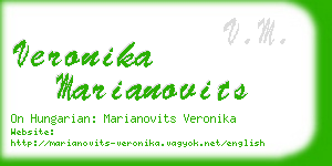 veronika marianovits business card